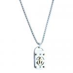 Stainless Steel Pendant w/  Nautical Gold PVD Anchor Design